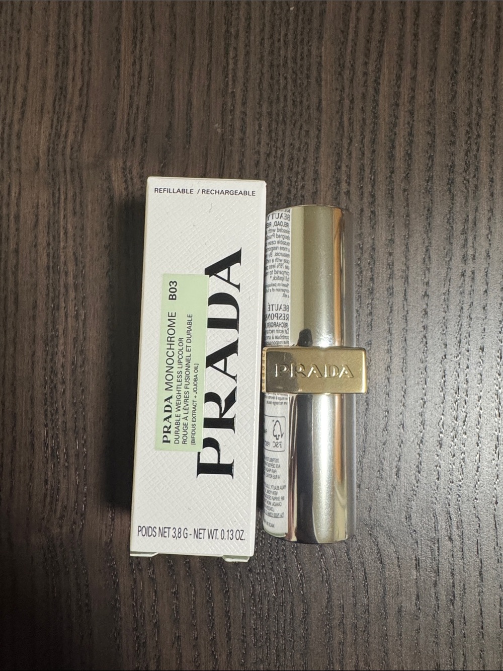 Prada Monochrome Lipstick B03 Mahogany